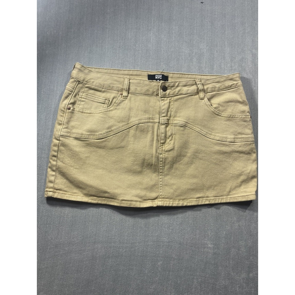 Madden NYC Women's Tan Mini Skirt | Size XL NEW